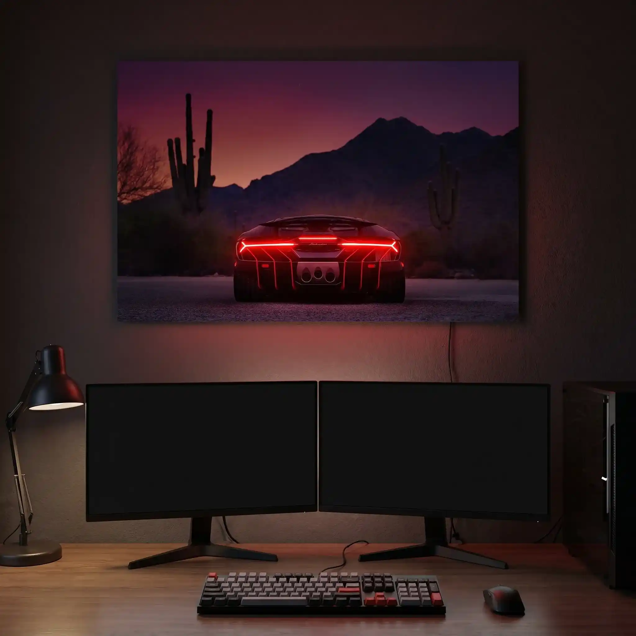 Lamborghini Centenario Back View LED Neon Sign - Handcrafted Art
