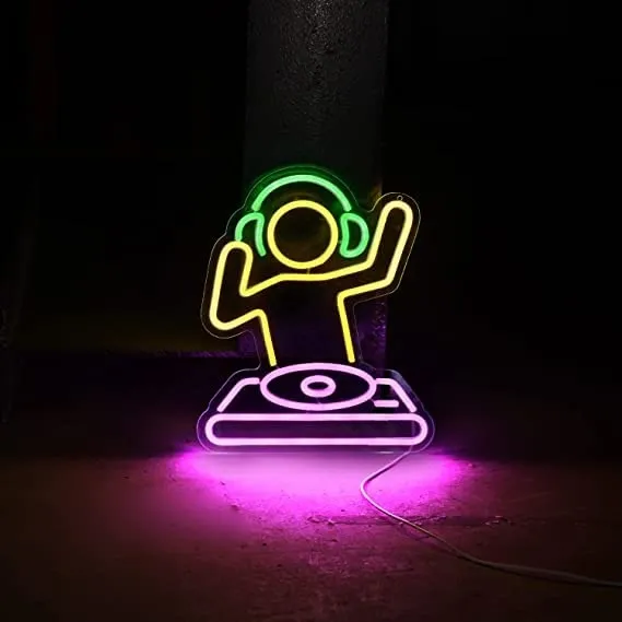 Neon DJ LED Neon Sign - Handcrafted Art