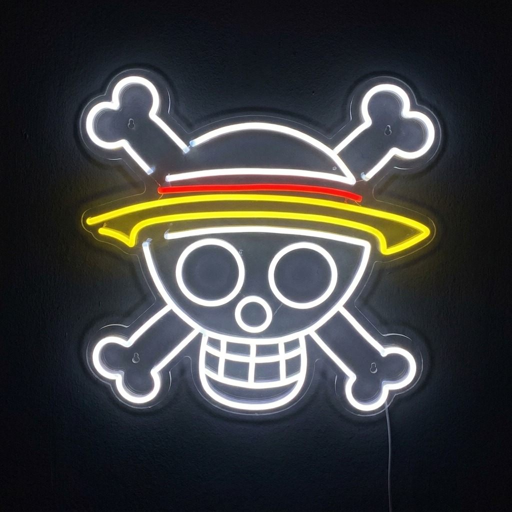 Strawhats Logo LED Neon Sign Detail View - 3