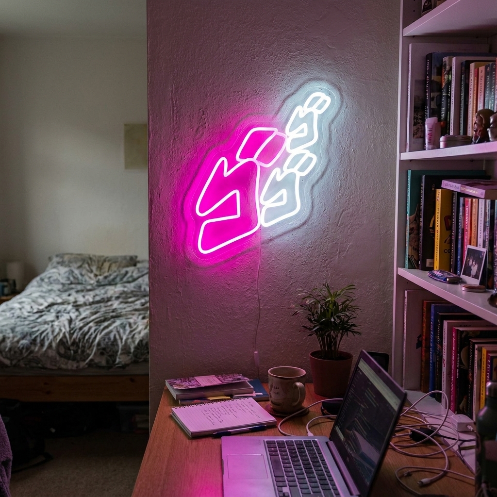 JoJo Menacing  LED Neon Sign Detail View - 2