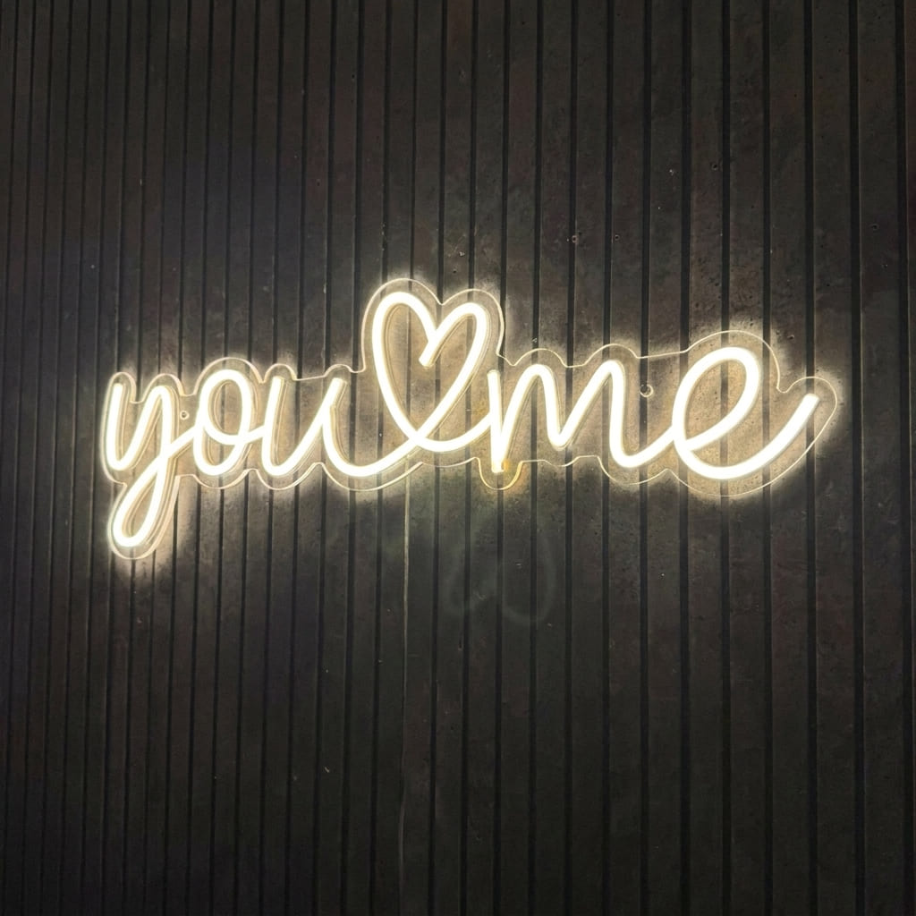 'You & Me' Forever Heart Neon