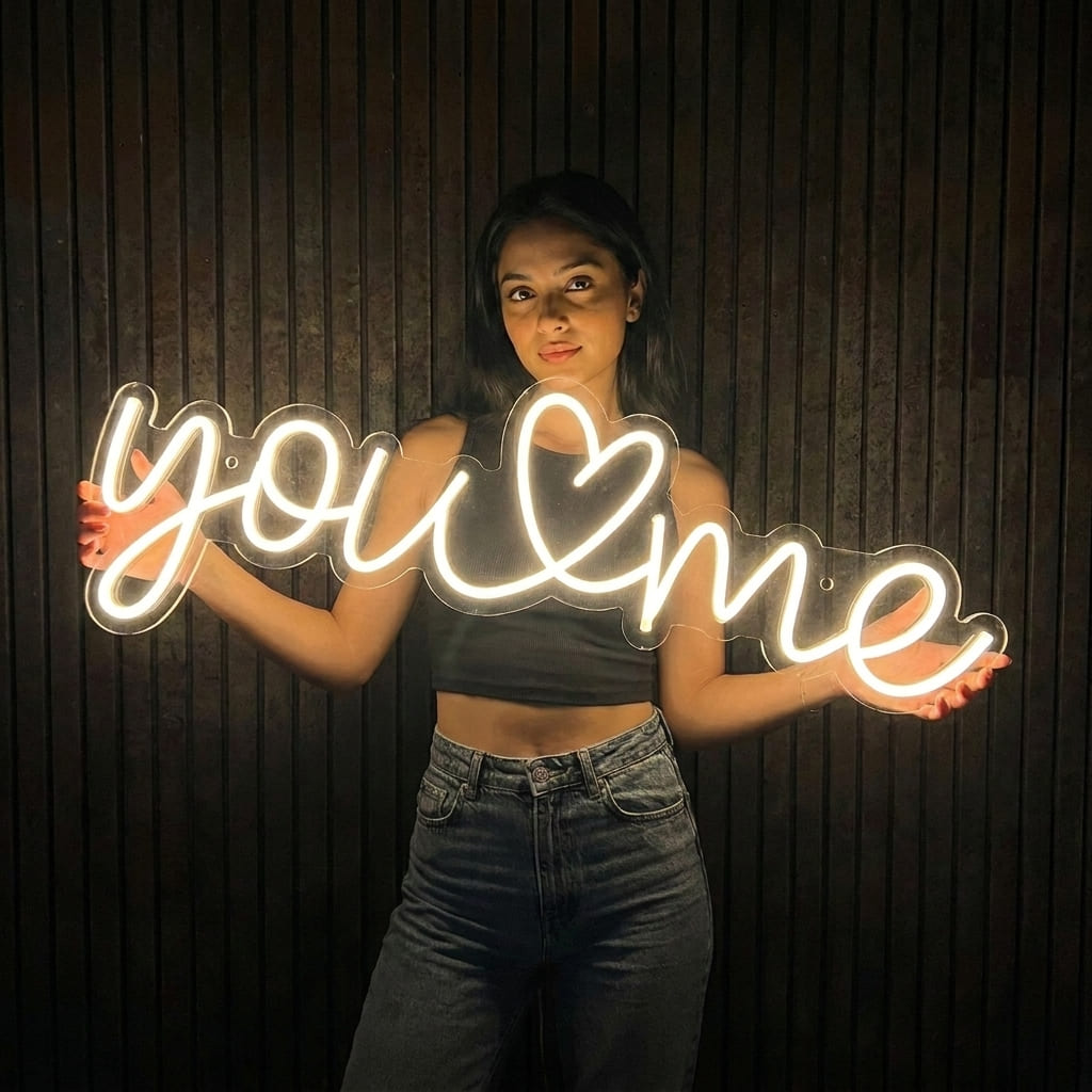 'You & Me' Forever Heart Neon view 2