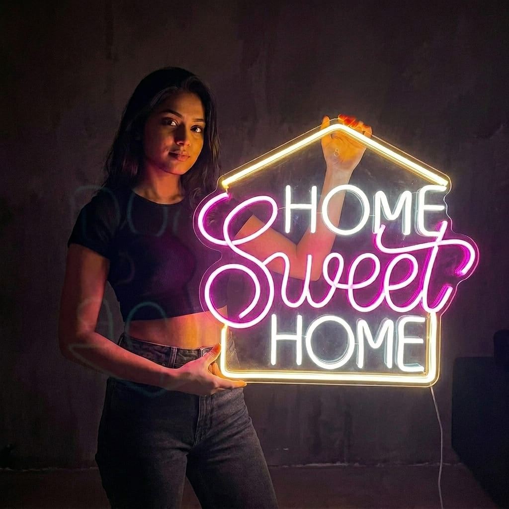 Home Sweet Home LED Neon Sign Detail View - 2