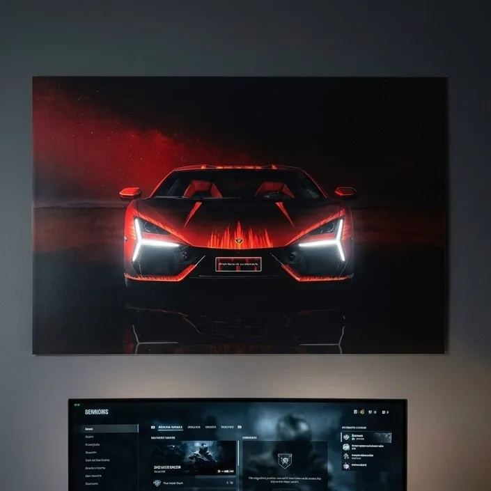 Lamborghini Revuelto Front View LED Neon Sign - Handcrafted Art