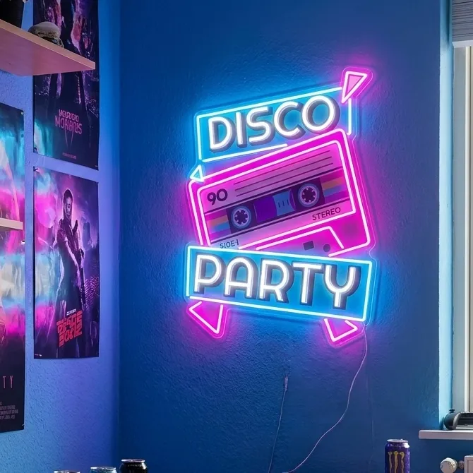 Disco Party LED Neon Sign Detail View - 3