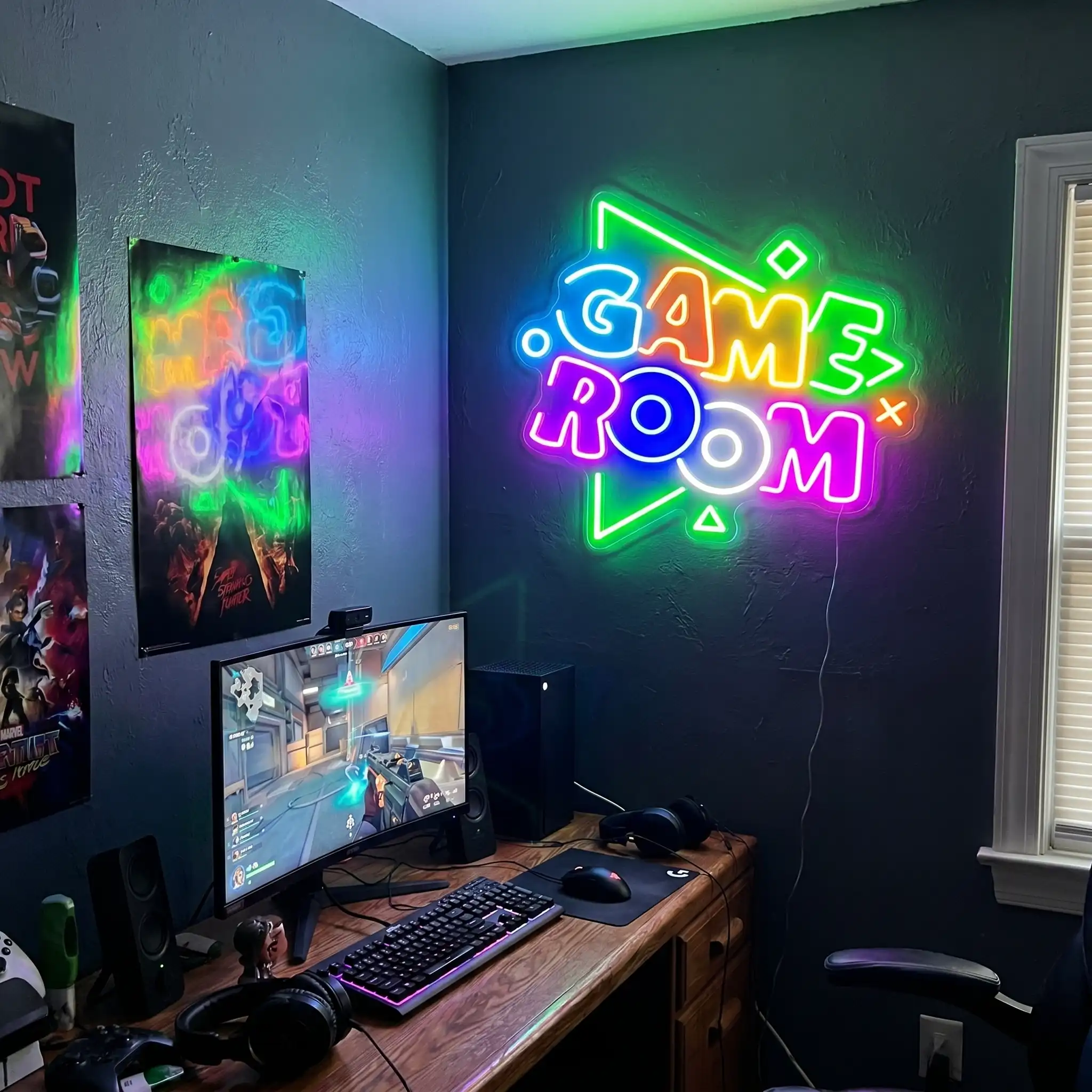 Game Room LED Neon Sign Detail View - 2