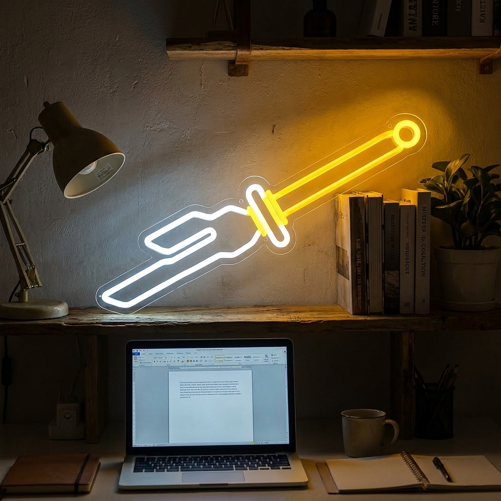 Inverted spear of heaven  LED Neon Sign Detail View - 3
