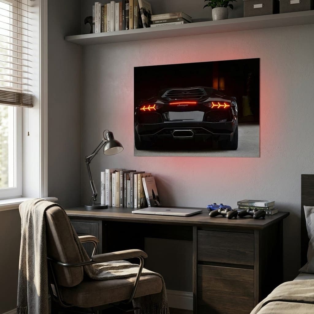 Lamborghini Aventador back | AMX Signs High Quality LED Neon Lamborghini Aventador back Cars LED Neon Wall Art - Handcrafted Premium Decor