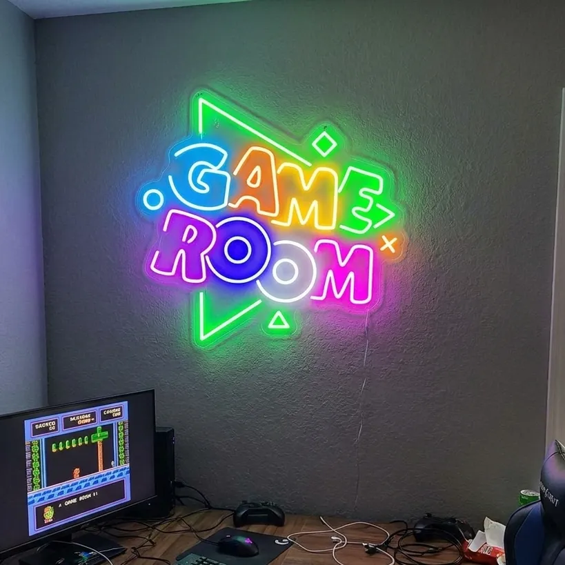 Game Room LED Neon Sign - Handcrafted Art