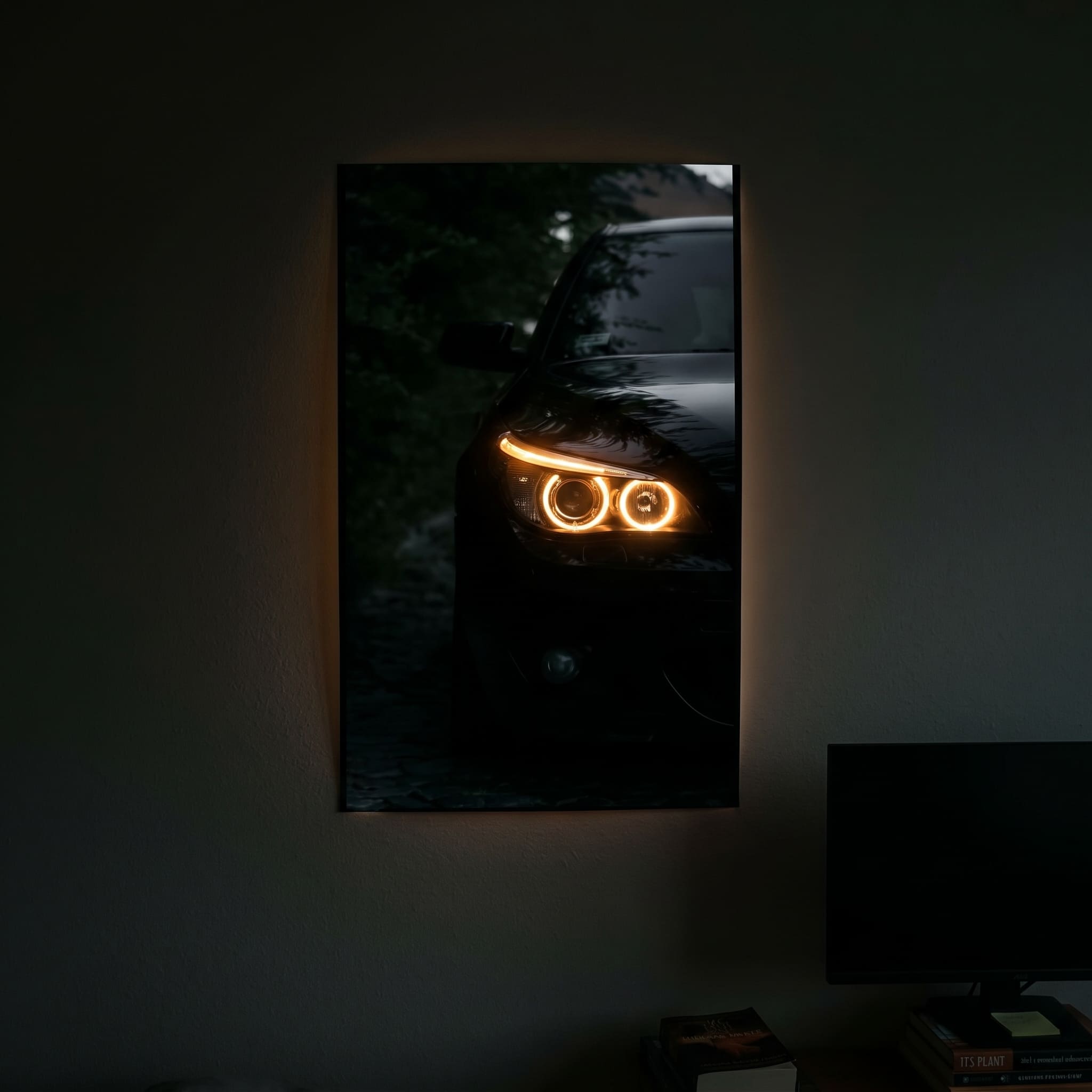 BMW M5 E60 Front View | AMX Signs High Quality LED Neon BMW M5 E60 Front View Cars LED Neon Wall Art - Handcrafted Premium Decor