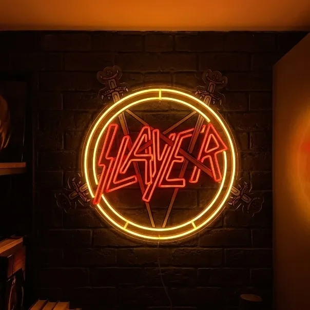 Slayer V2 Logo LED Neon Sign Detail View - 2