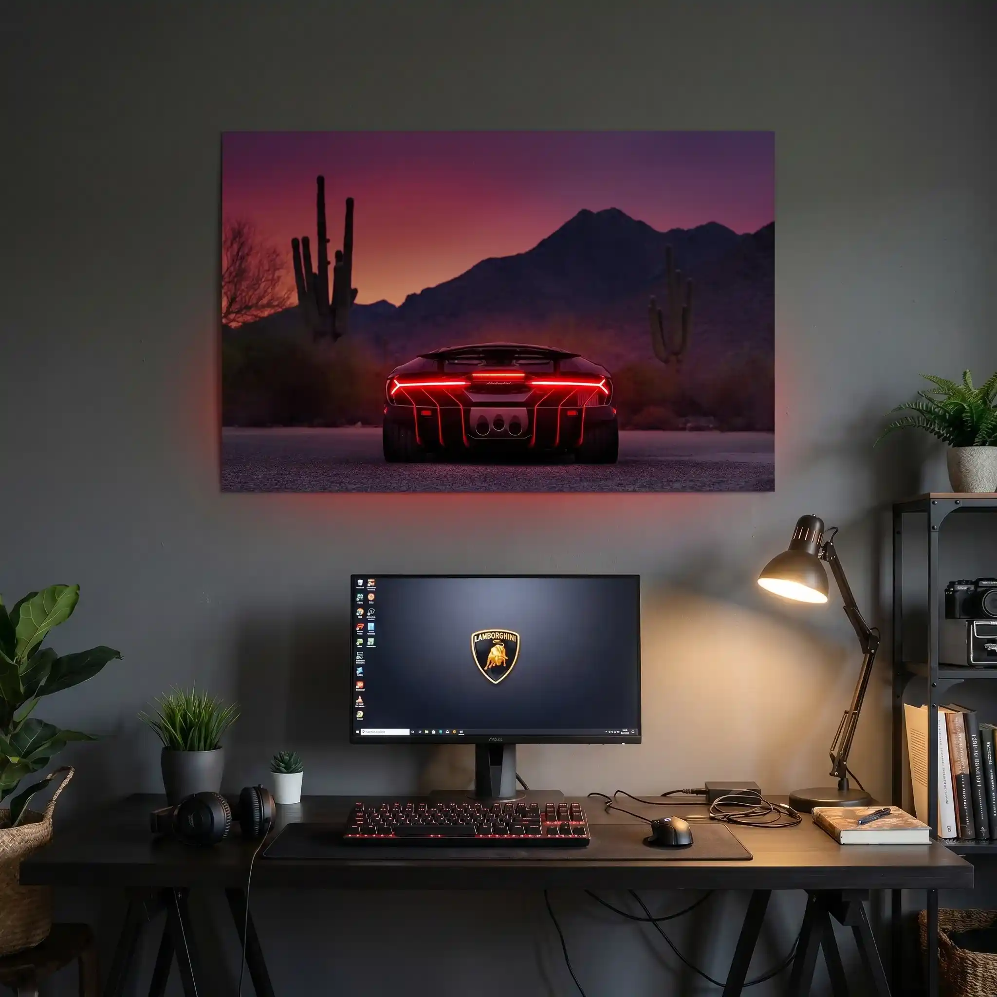 Lamborghini Centenario Back View  LED Neon Sign Detail View - 2