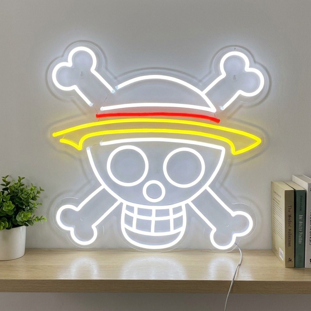 Strawhats Logo LED Neon Sign Detail View - 2