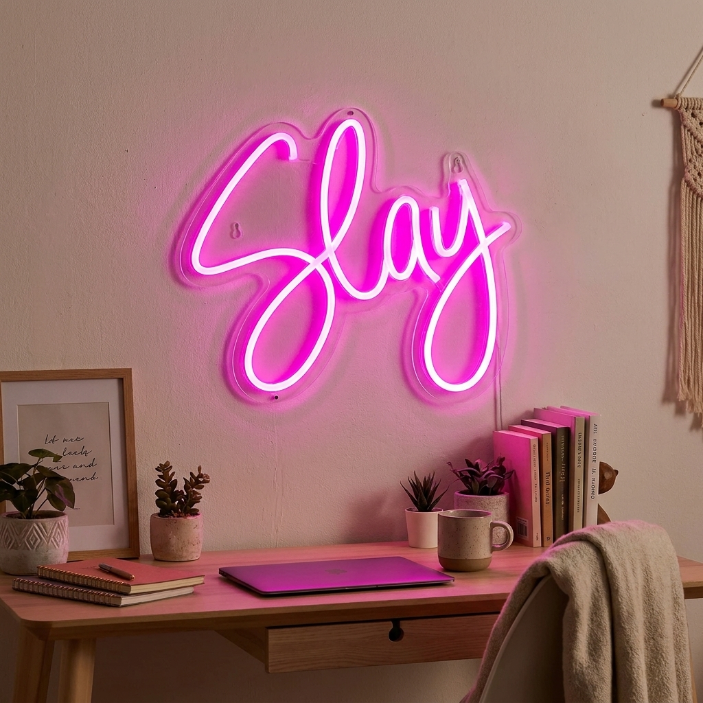 Slay LED Neon Sign Detail View - 2