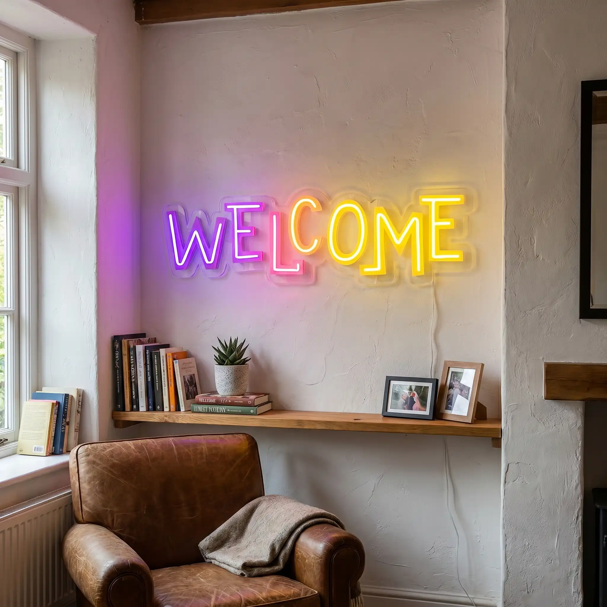 Welcome LED Neon Sign Detail View - 2