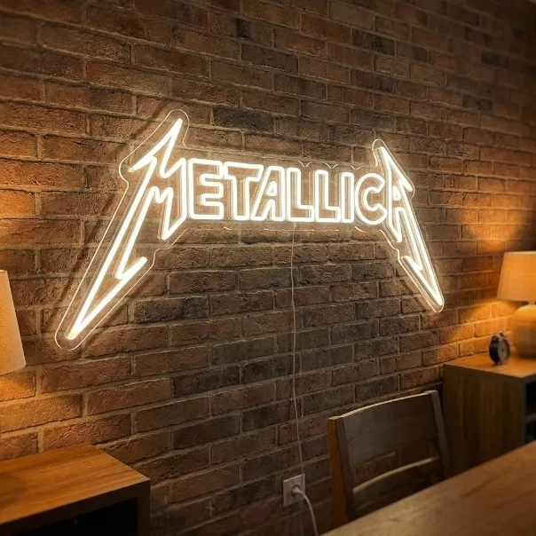 Metallica Logo LED Neon Sign - Handcrafted Art