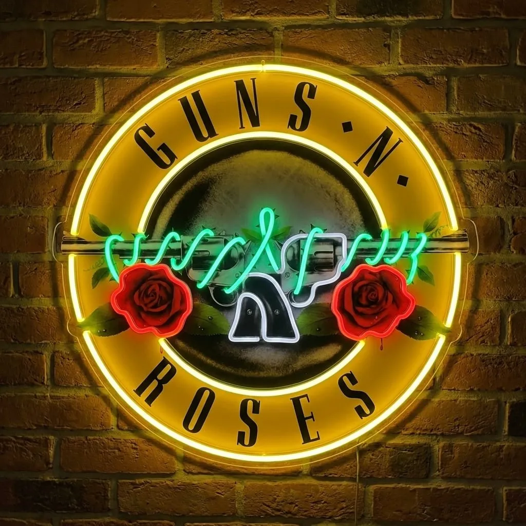 Guns N' Roses Logo LED Neon Sign - Handcrafted Art