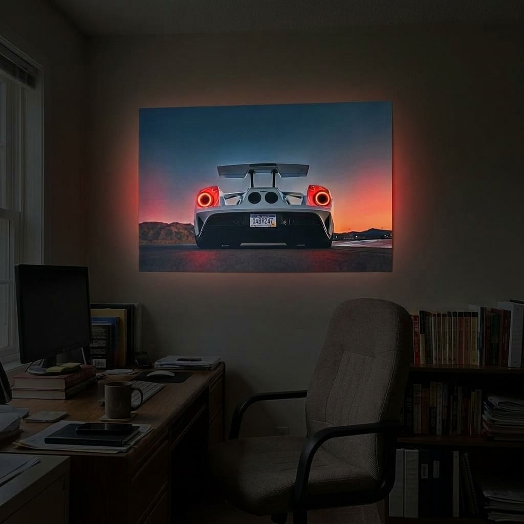 Ford GT Back View  LED Neon Sign Detail View - 2