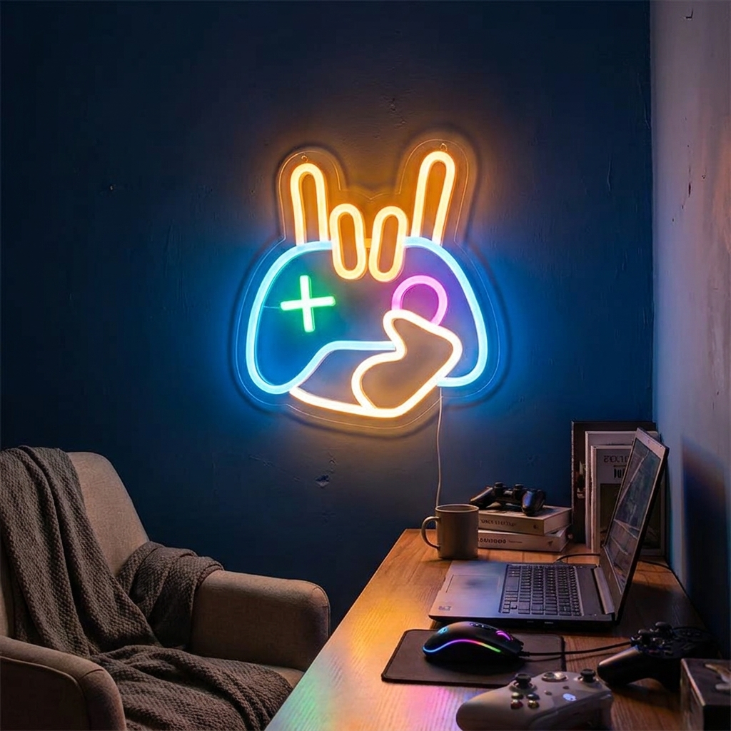 Game On LED Neon Sign - Handcrafted Art
